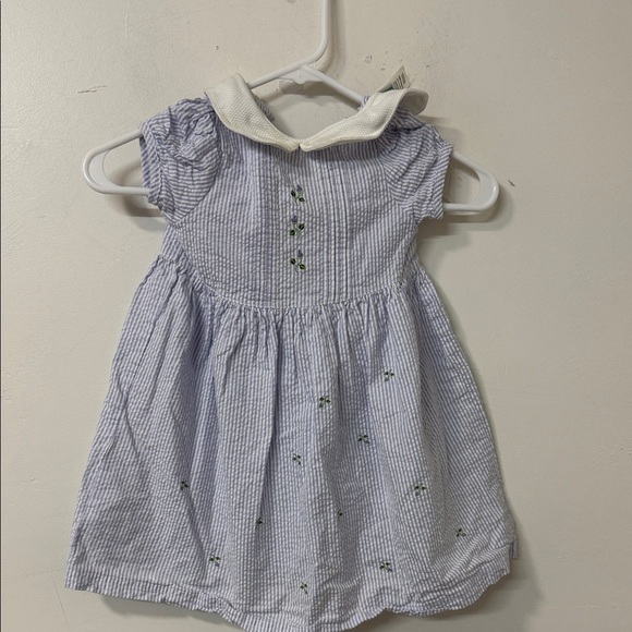 Little Me Seersucker Dress with White Collar - Picture 1 of 2
